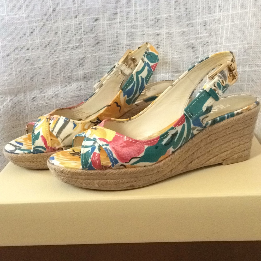 Franco Sarto ‘Comedy’ Floral Espadrille, size 5.5